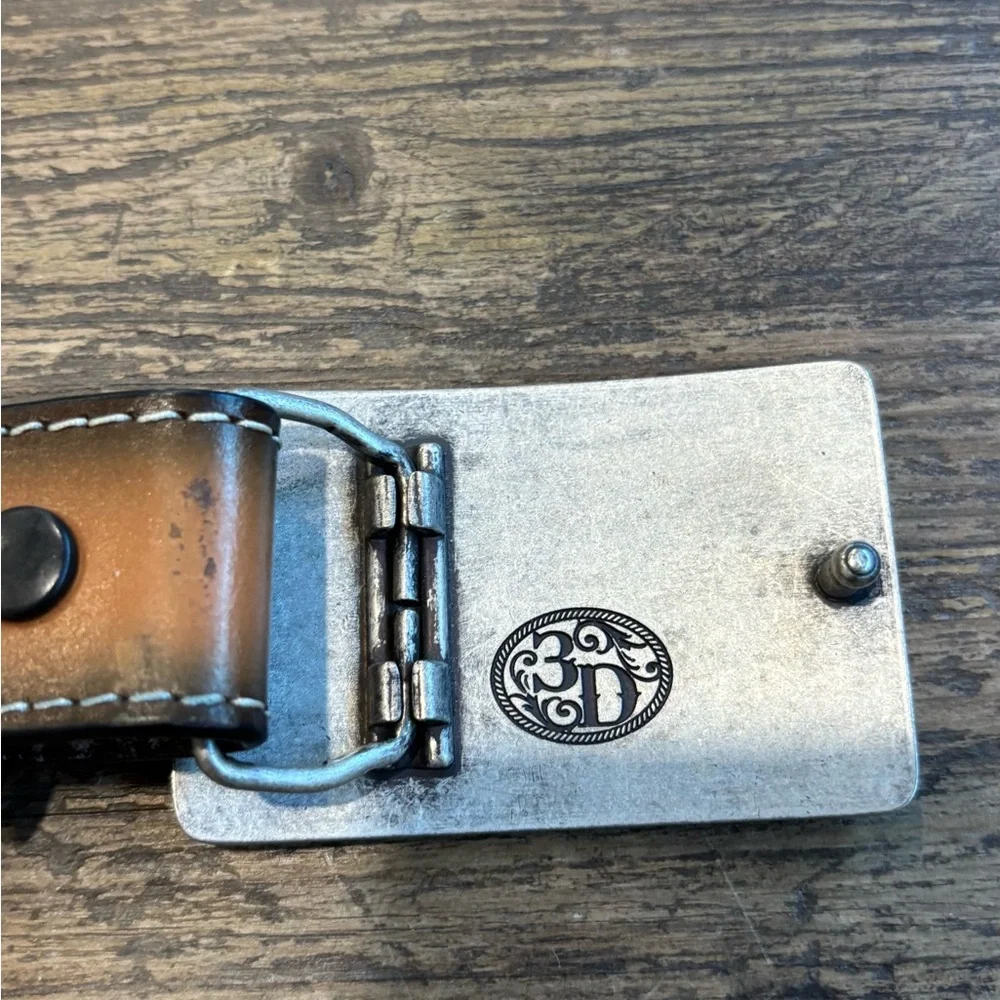 BOYS BLUE INLAYED LONGHORN BELT